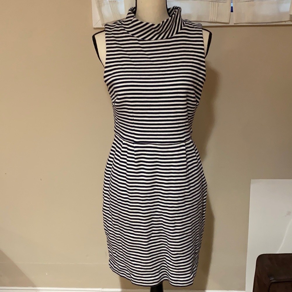 Boden size 10 navy and white dress EUC